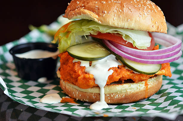 Buffalo Ranch Chicken Burgers